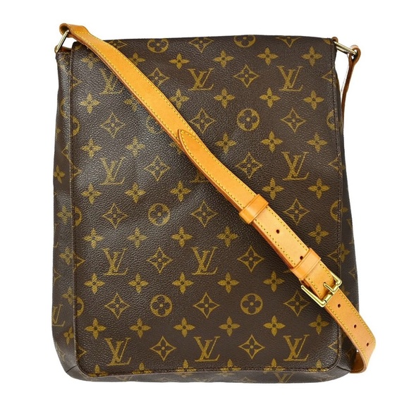 Louis Vuitton Monogram Crossbody Bag in Brown and Tan - Picture 1 of 5
